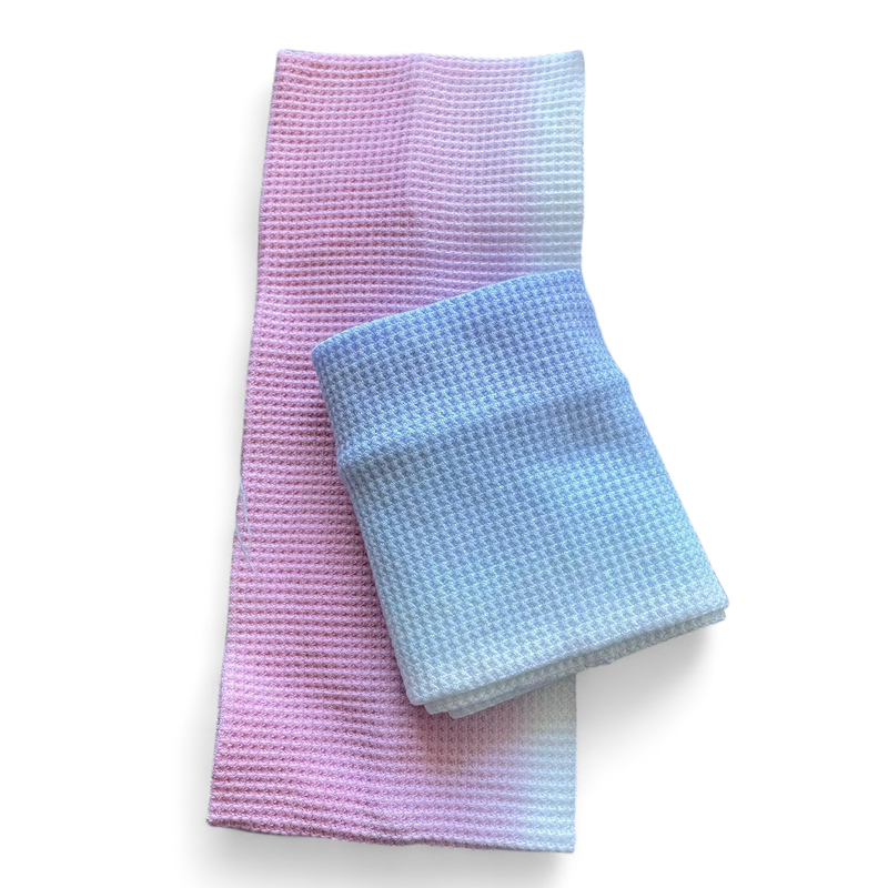Ombre&#39; &amp; tie dyed waffle cotton headbands