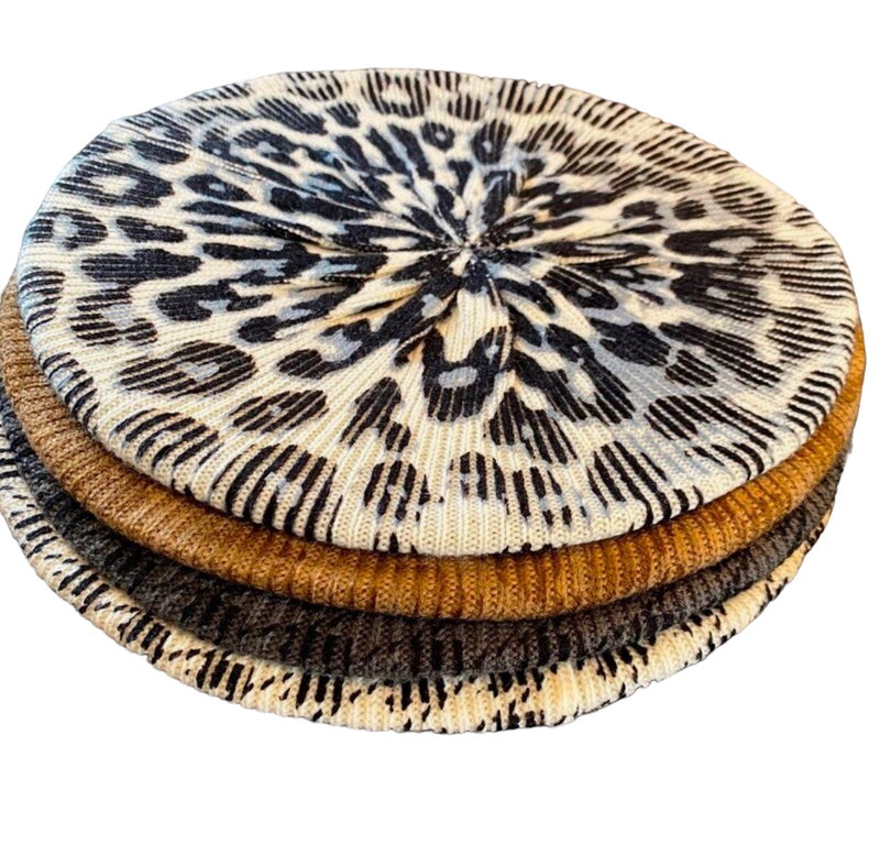 Patterned knit snood/berets