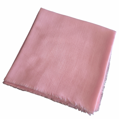 Solid soft fringed tichel - baby pink