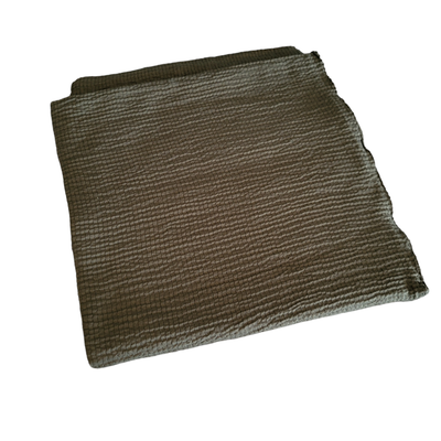 Army green textured solid tichel