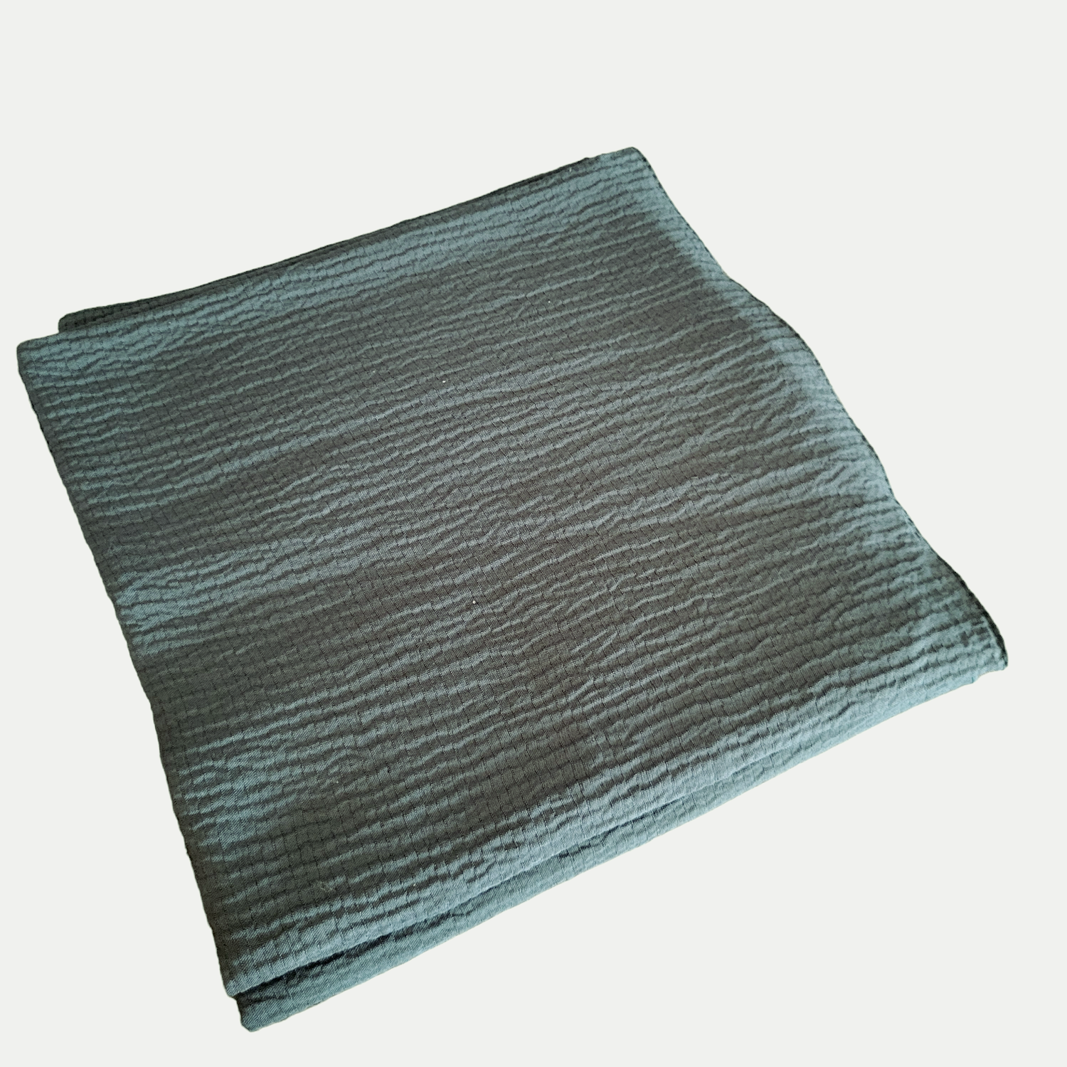 Bottle green textured solid tichel
