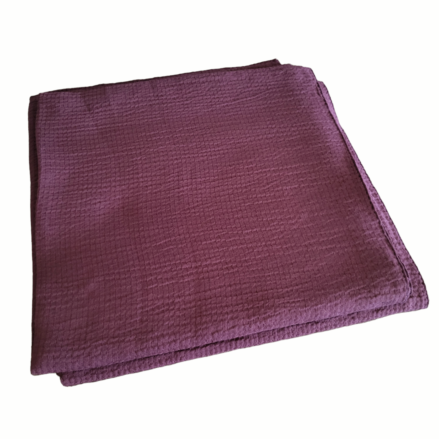Eggplant textured solid tichel