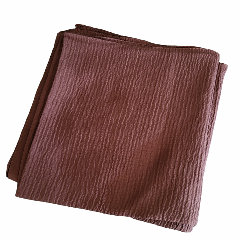 Medium brown textured solid tichel