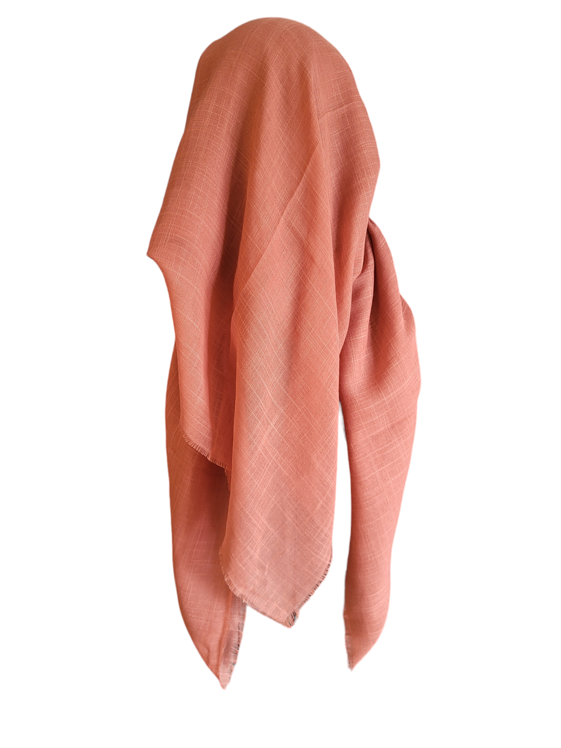 Copper solid - long back pre-tied kerchief w/band sewn in - soft fringe material