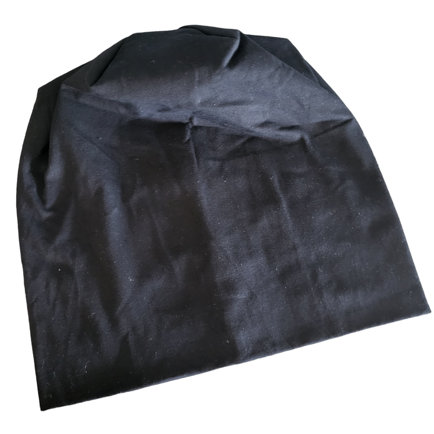 Black thin cotton beanie