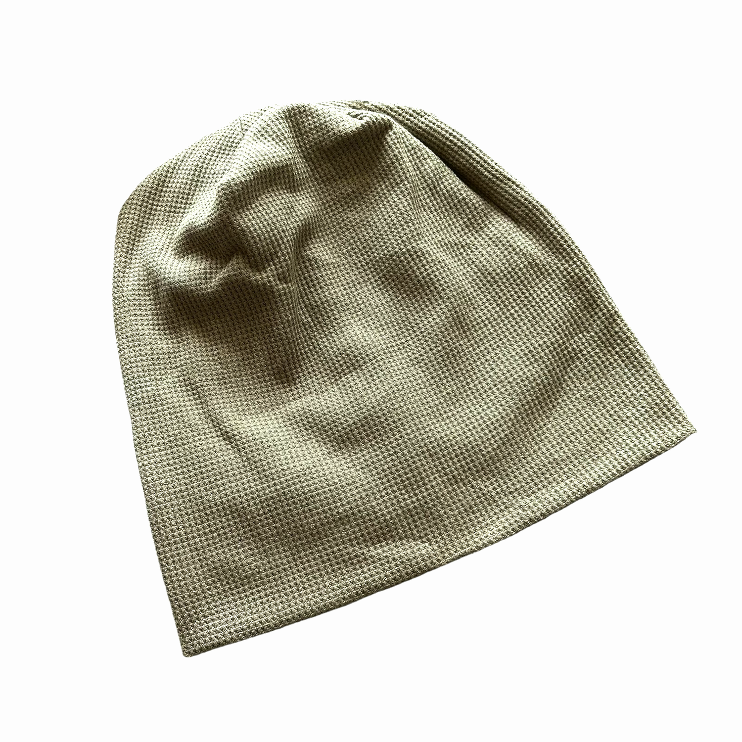 Darker Olive waffle cotton beanie