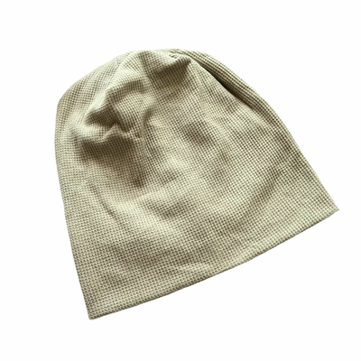 Lighter Olive waffle cotton beanie