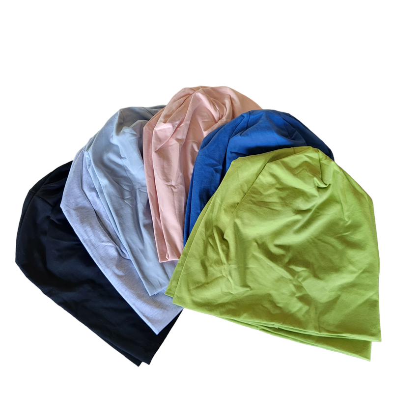 Solid light cotton beanies
