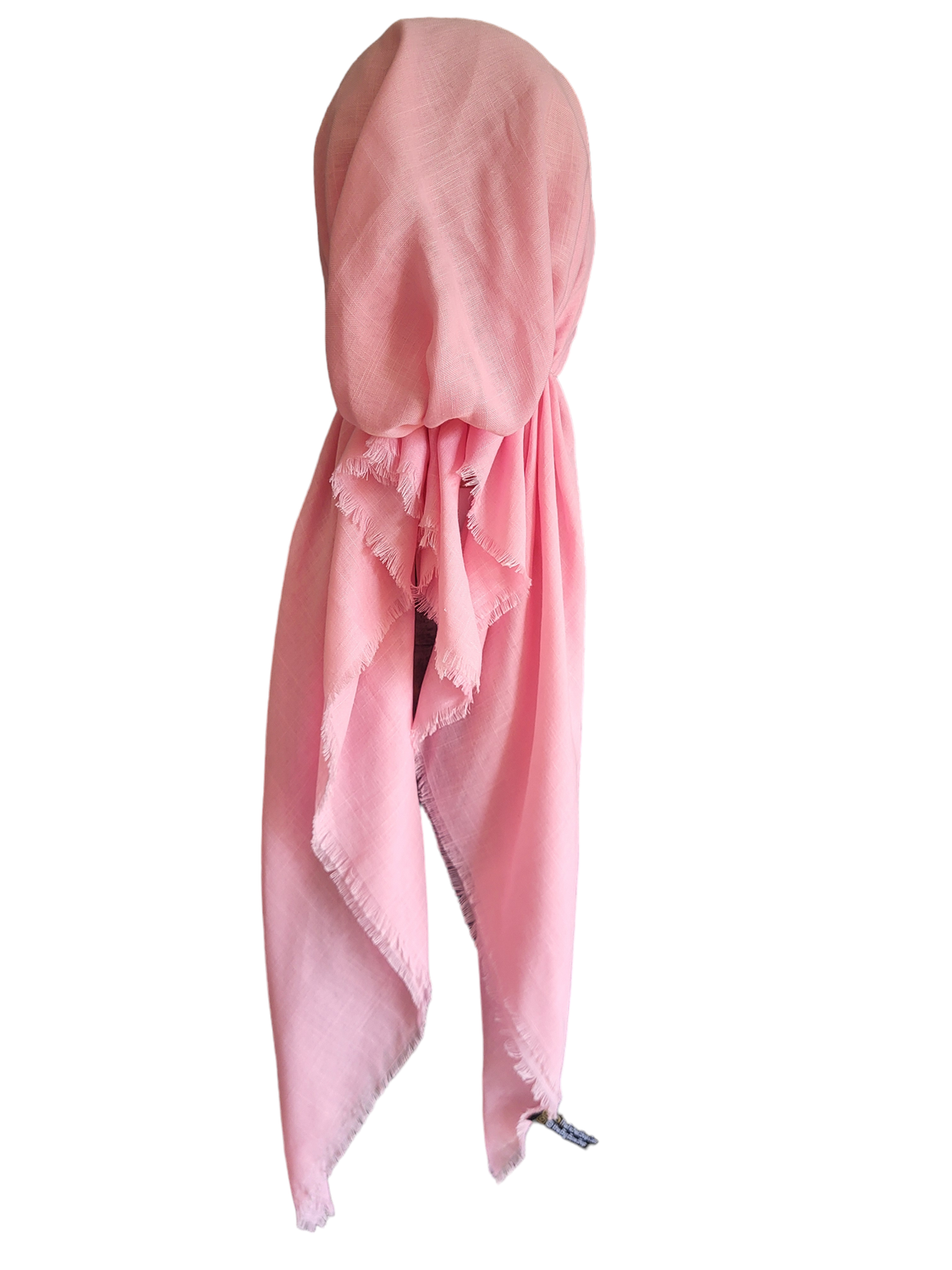 Light pink  - soft fringes pretied tichel