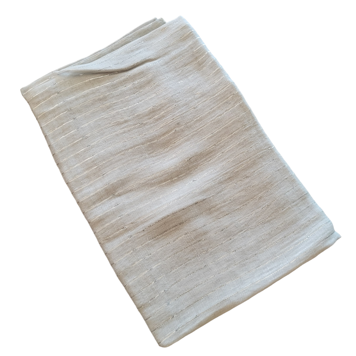 Light gray lurex tichel