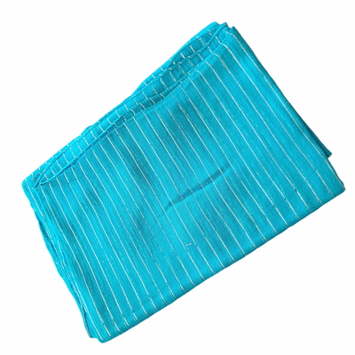 Deep aqua lurex tichel