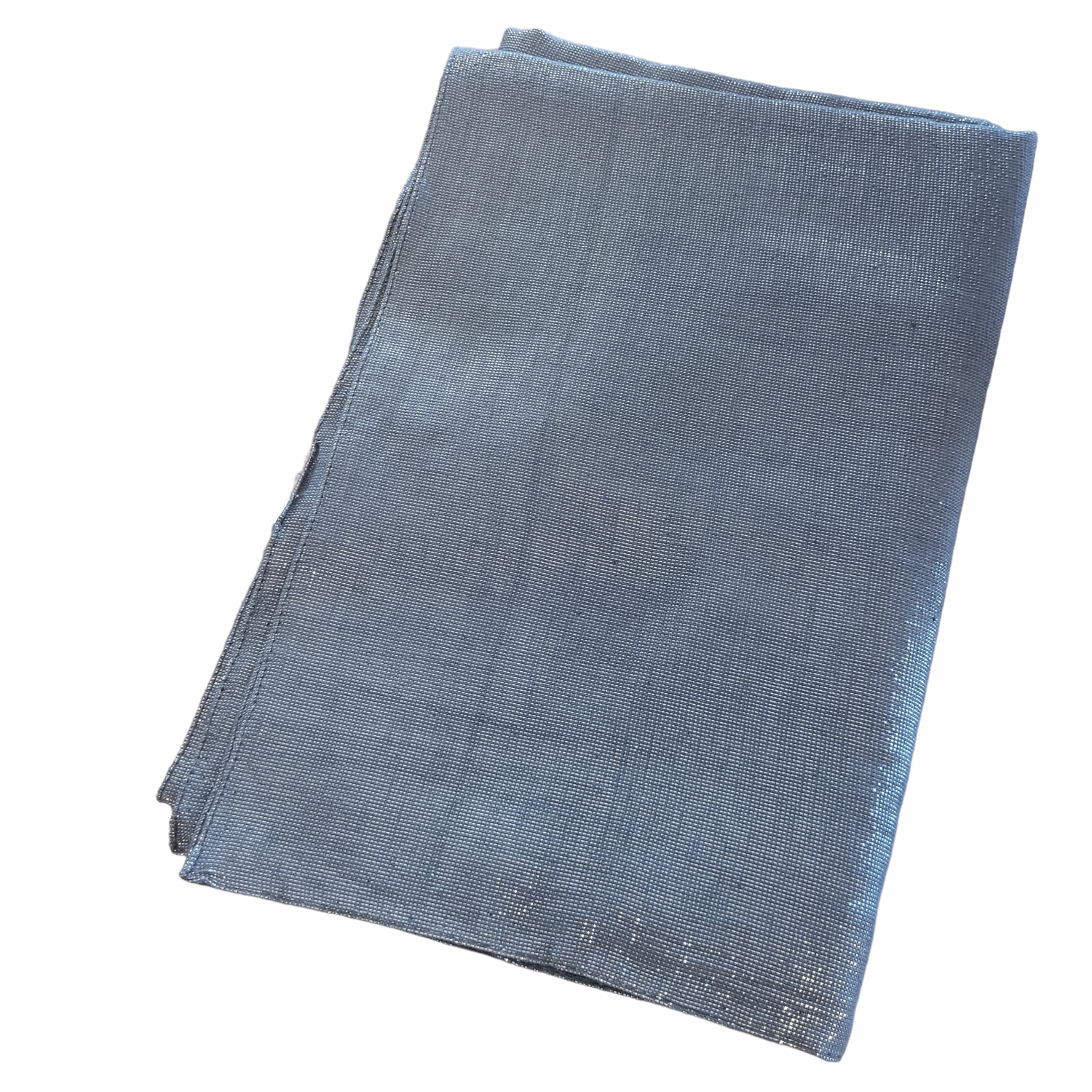 Shimmering solid tichel dull denim color