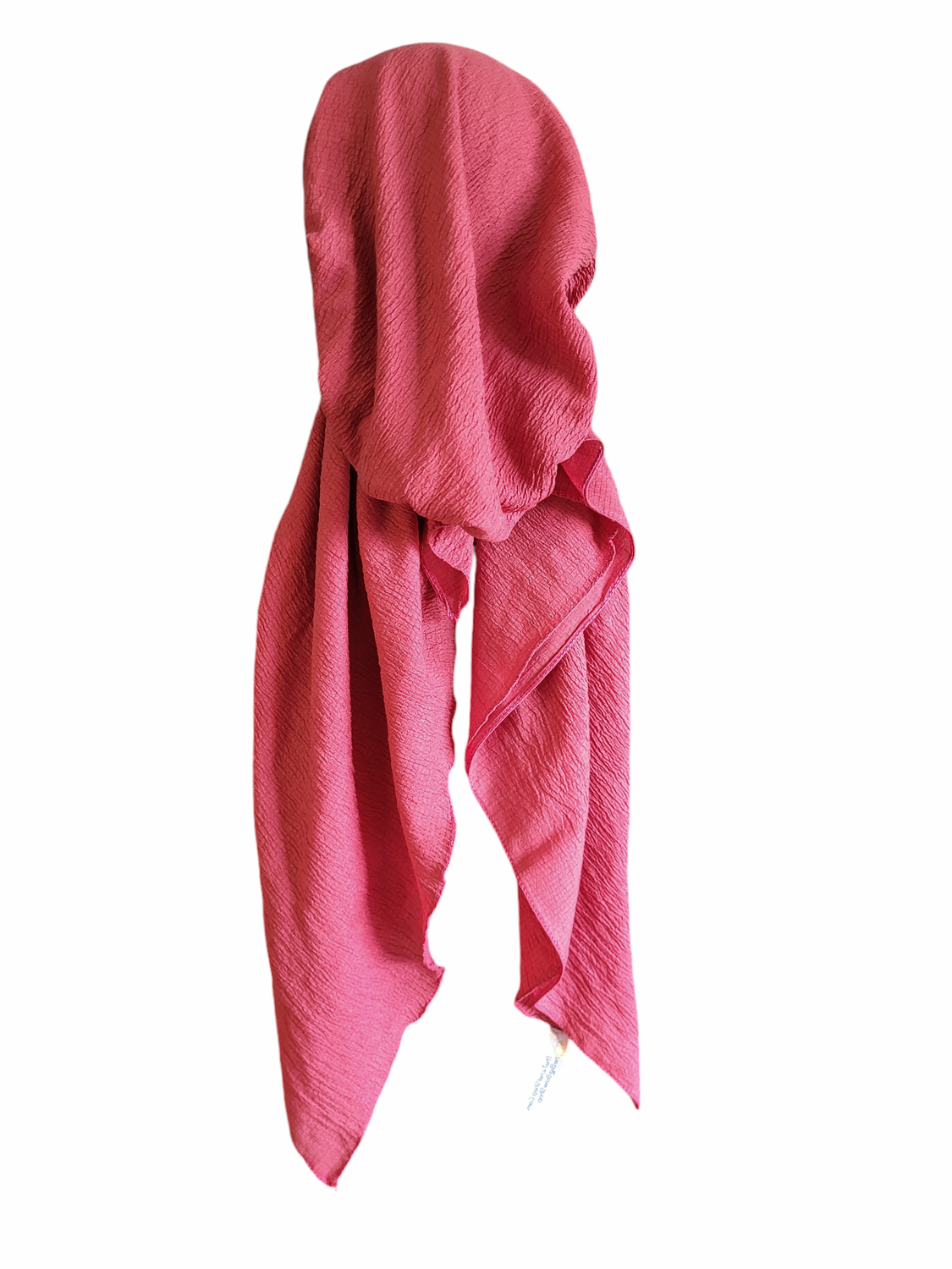 Dusty coral textured pre tied tichel 