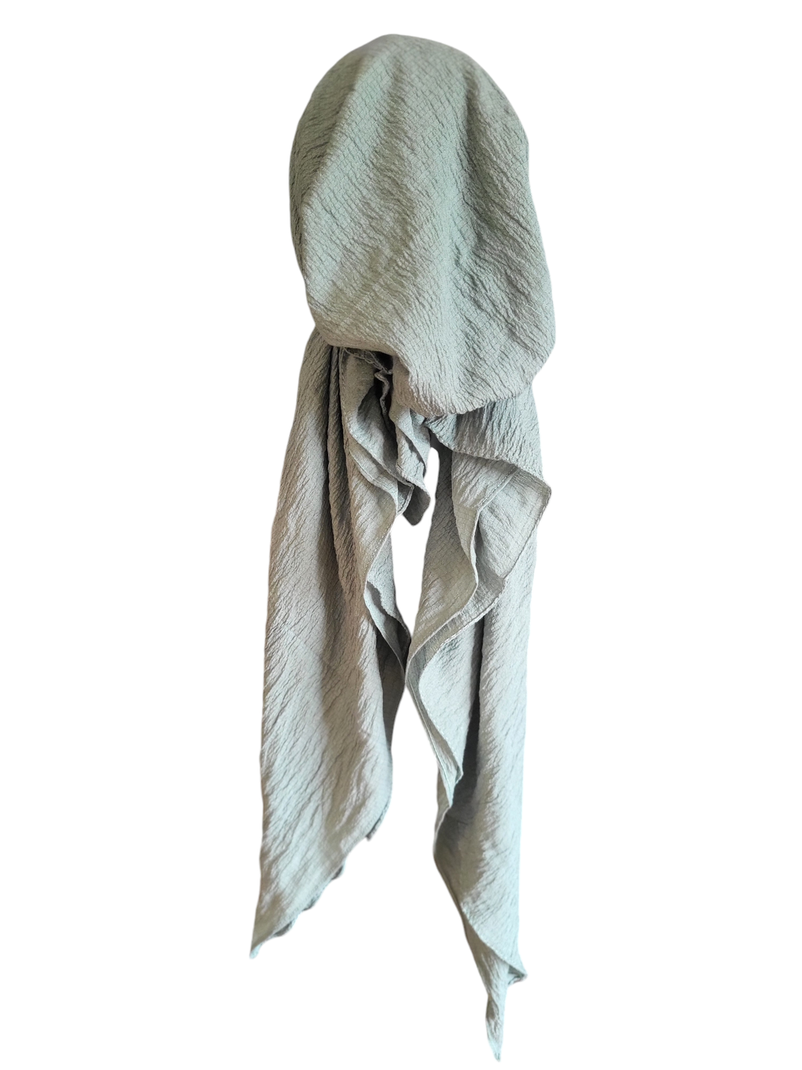 Darker Dusty sage textured pre tied tichel