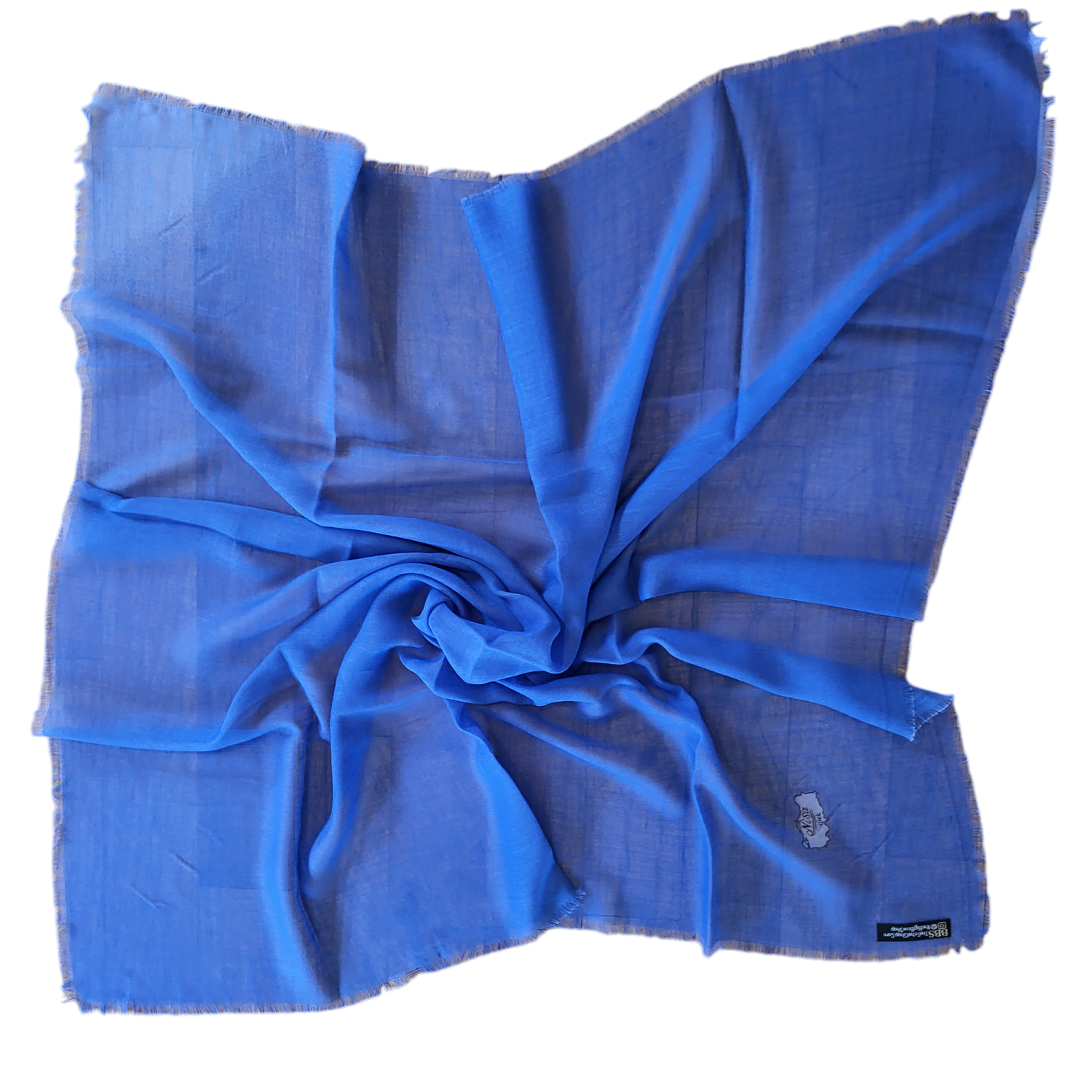 Shades of light blue - shaded soft fringed tichel