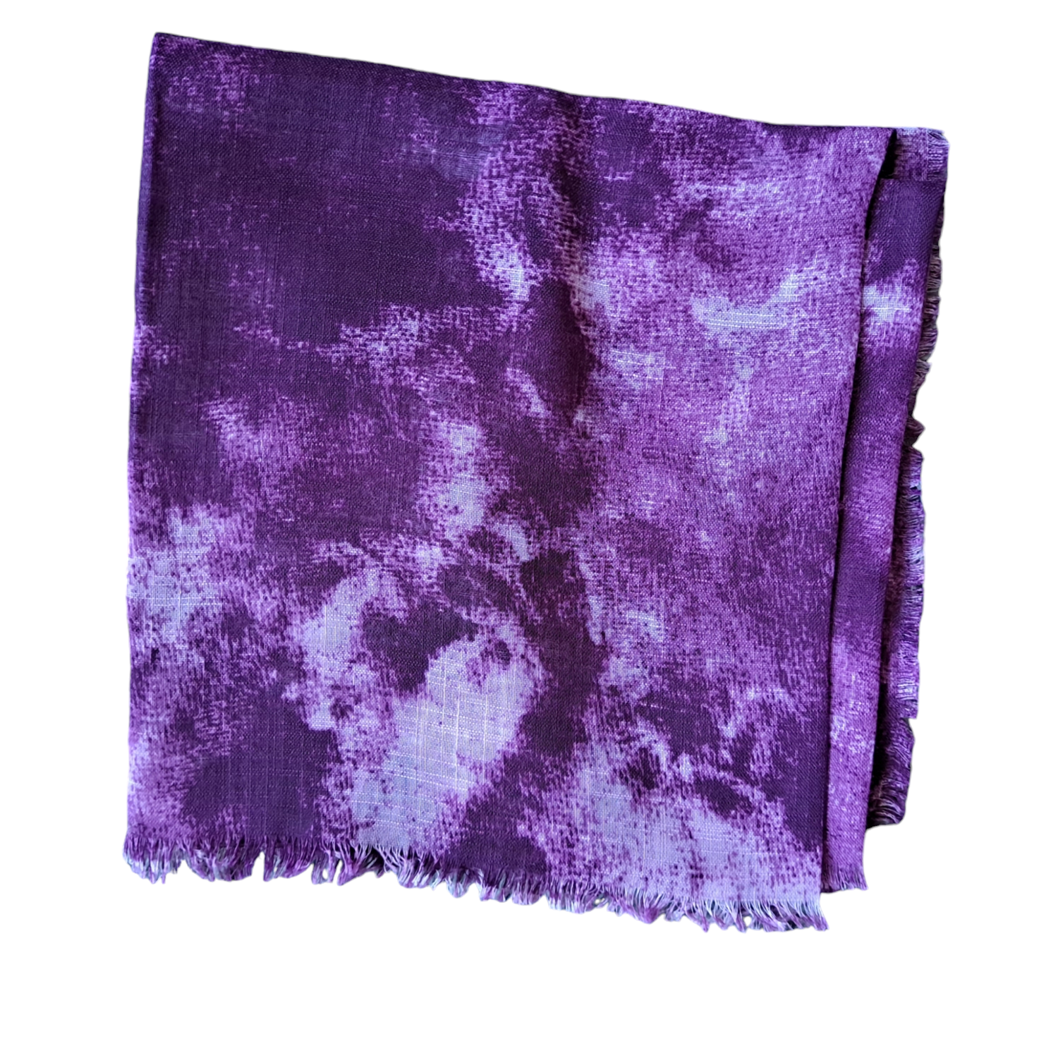 Wine tie dyed fringed tichel