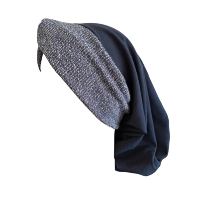 Knot snood Navy - knitted front