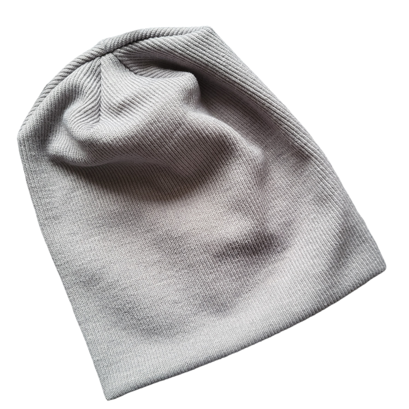 Lux knit beanie - light silvery gray