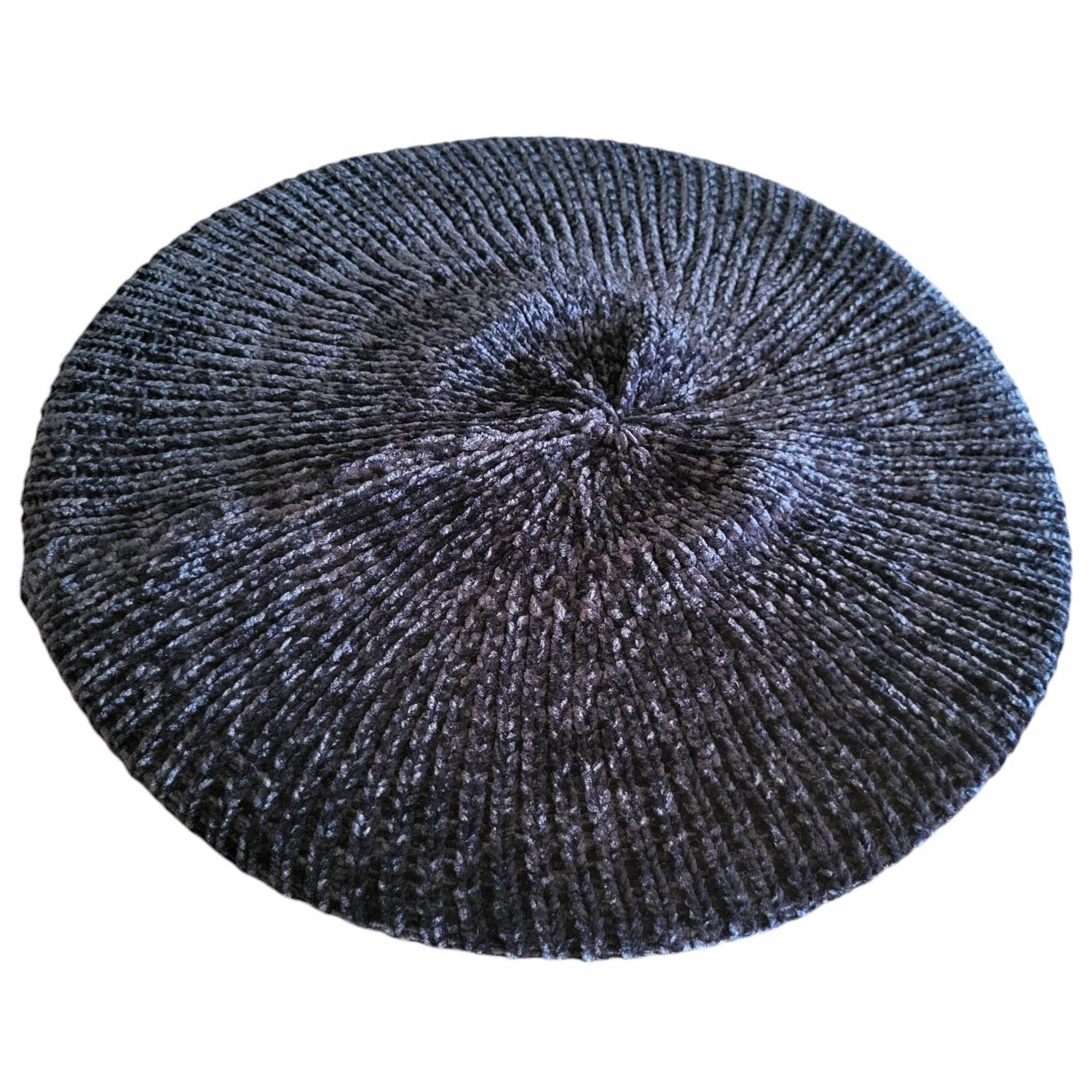 Narrow ribbed chenille snood - navy