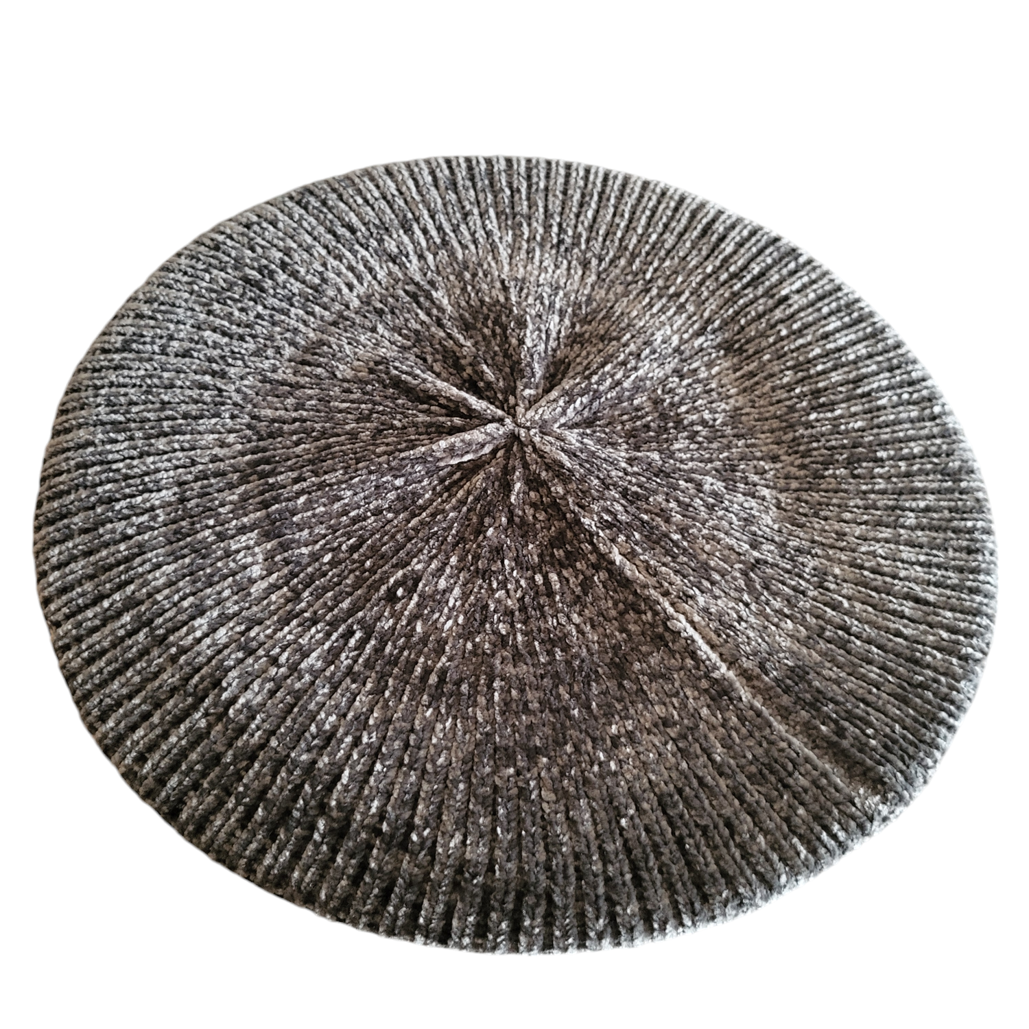 Narrow ribbed chenille snood - gray