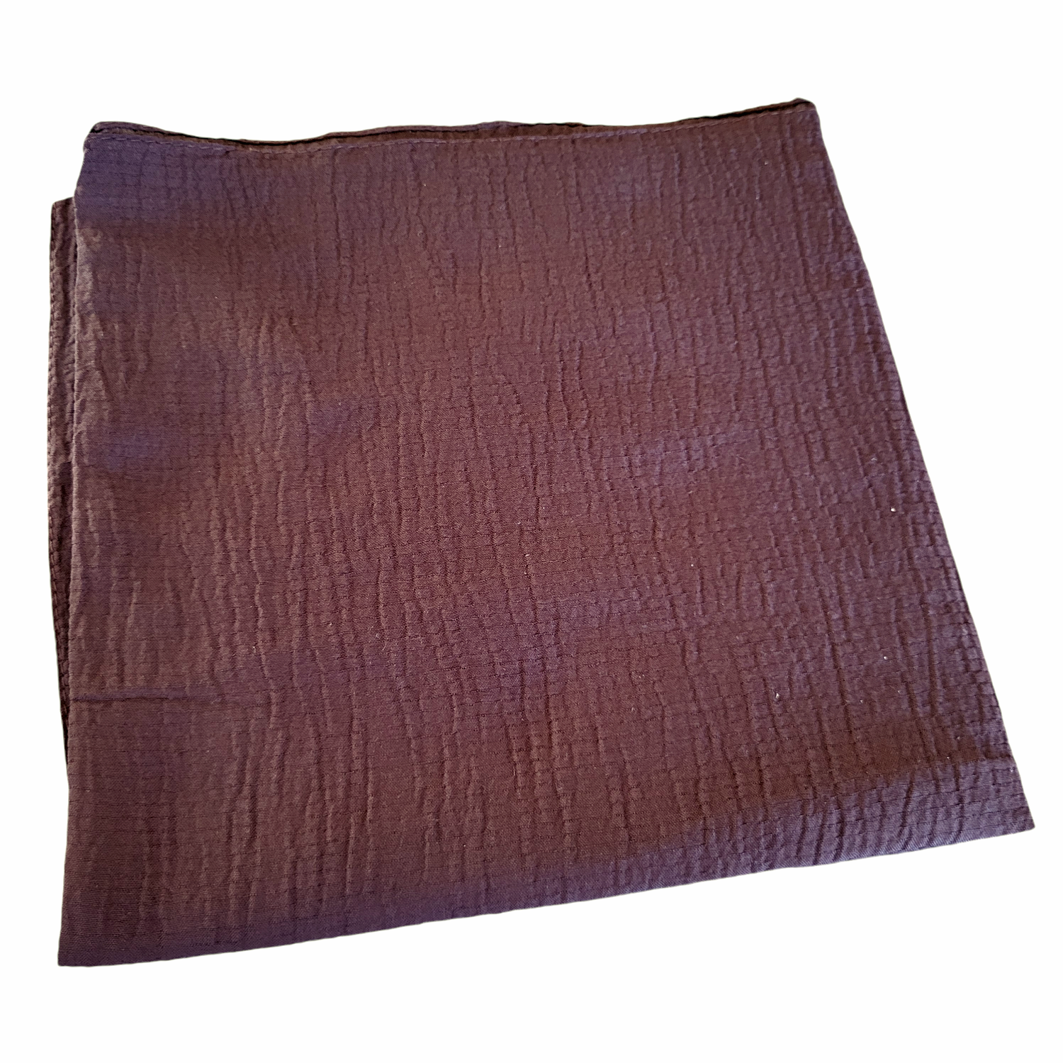 Chocolate brown textured solid tichel
