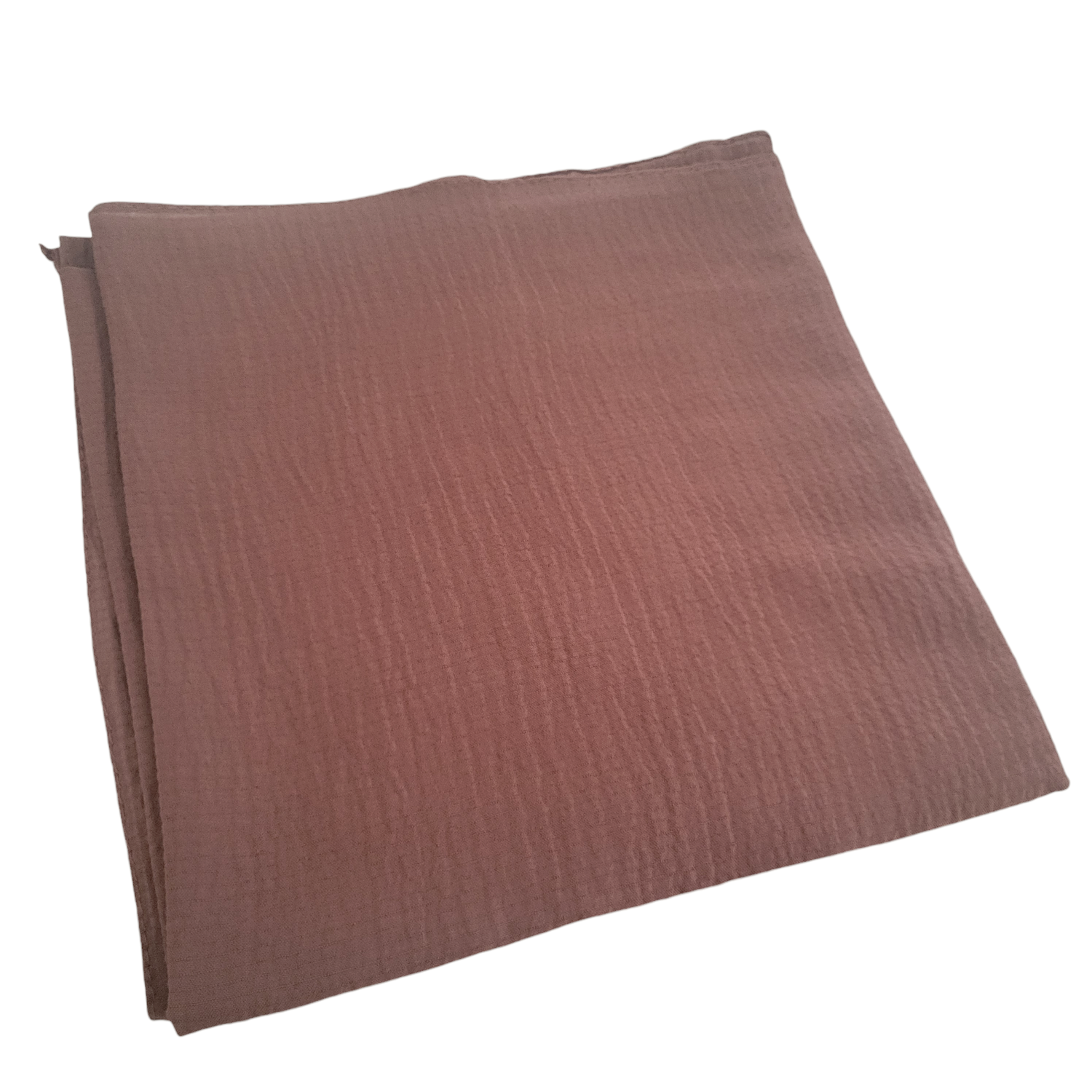 Coppery brown textured solid tichel