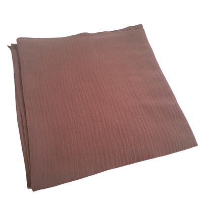 Coppery brown textured solid tichel