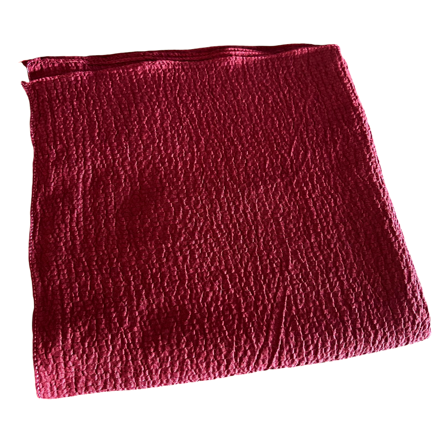 Maroon textured solid tichel