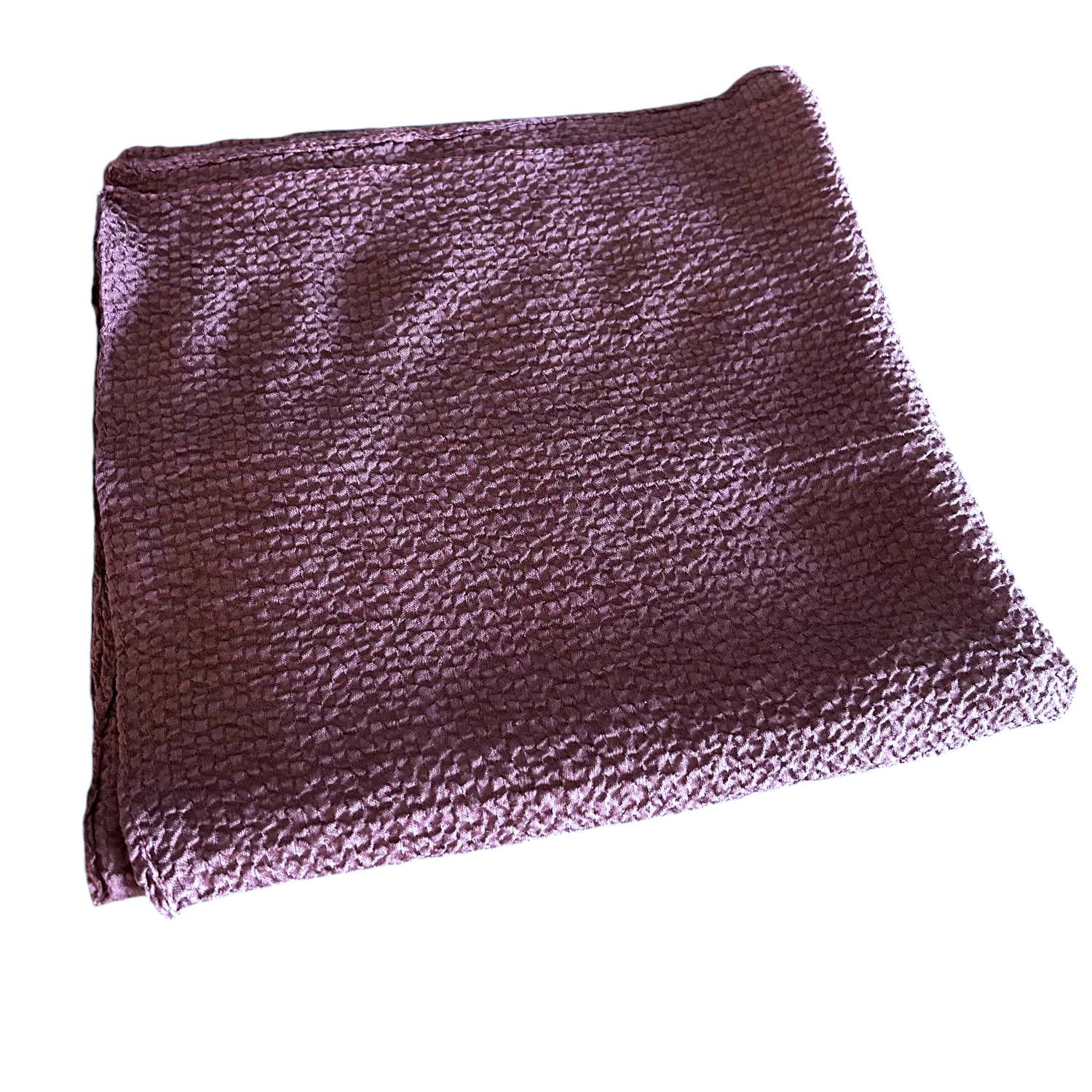 Dusty plum textured solid tichel