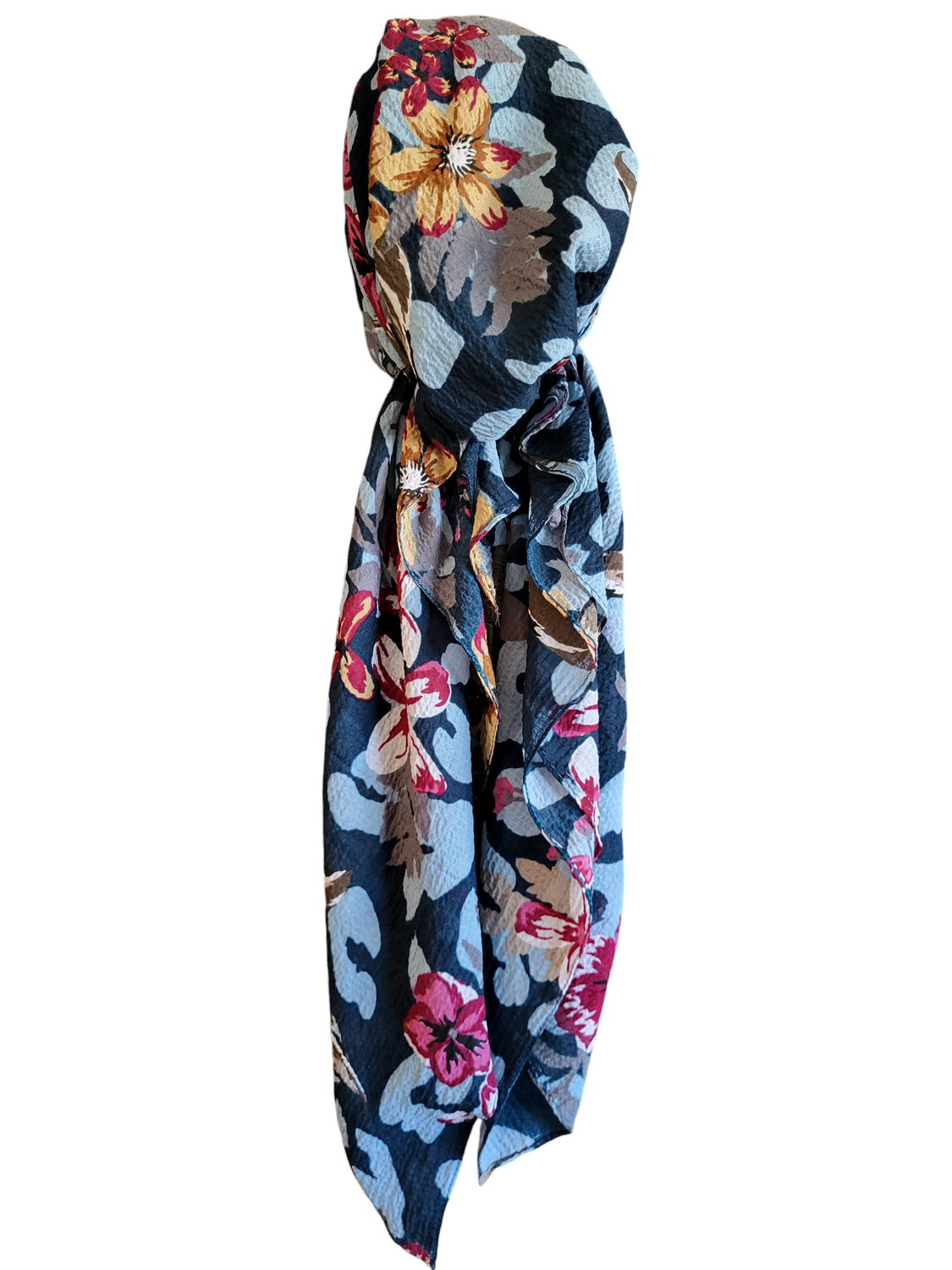 Blue - Fall beauty - AWESOME soft gauzy pretied tichel