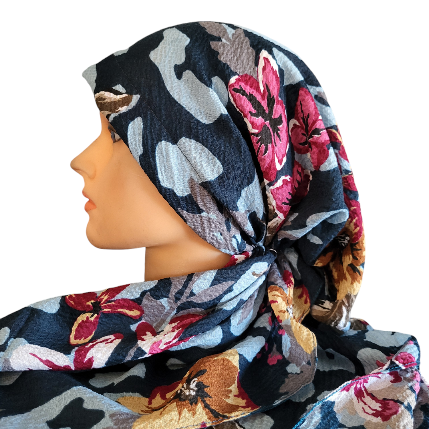 Blue - Fall beauty - AWESOME soft gauzy pretied tichel