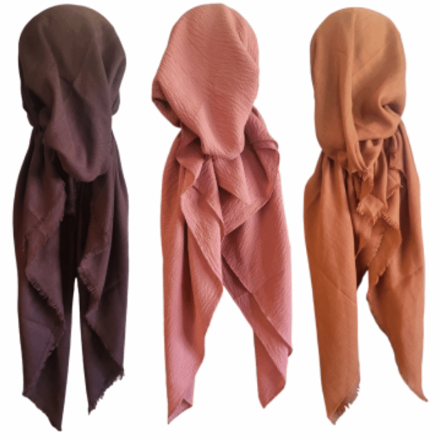 Solid soft fringes pretied tichels