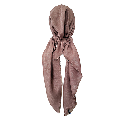 Rose gold w/glitter - soft fringes pretied tichel