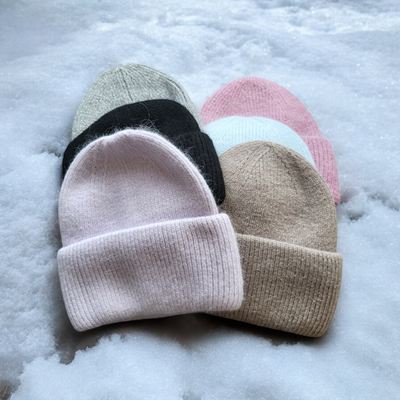Fold-over Hats - Angora mix
