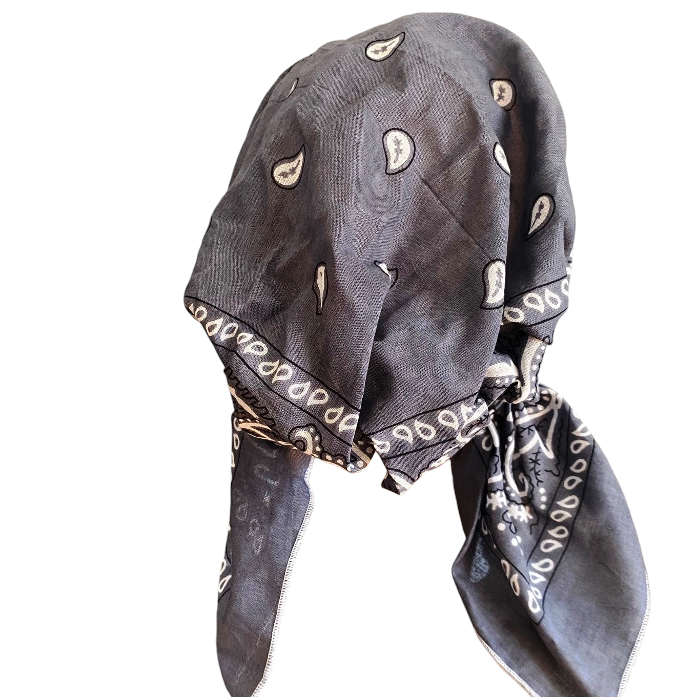 Pre tied bandana gray