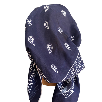 Pre tied bandana navy blue