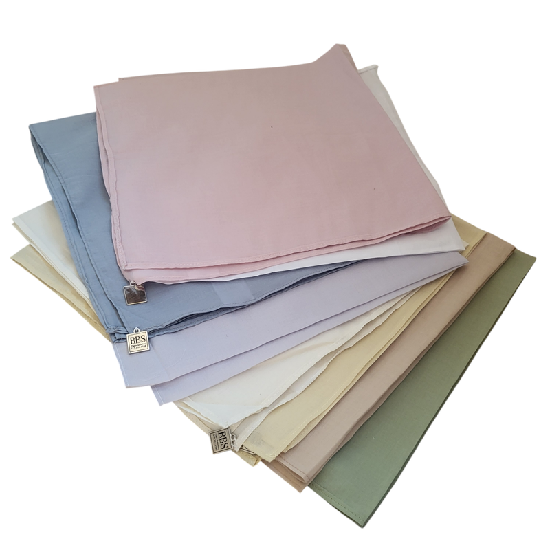 Solid Small square cotton tichels