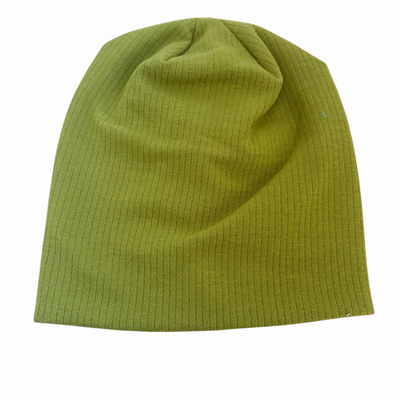 Luxury ribbed beanie - avocado