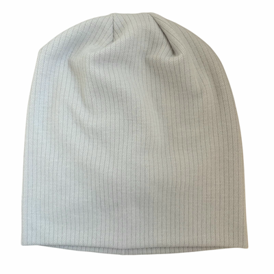 Luxury ribbed beanie - stone