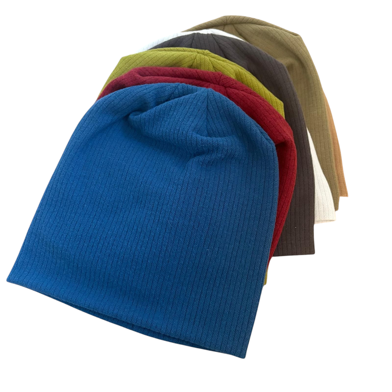 Luxury ribbed mid-weight beanies