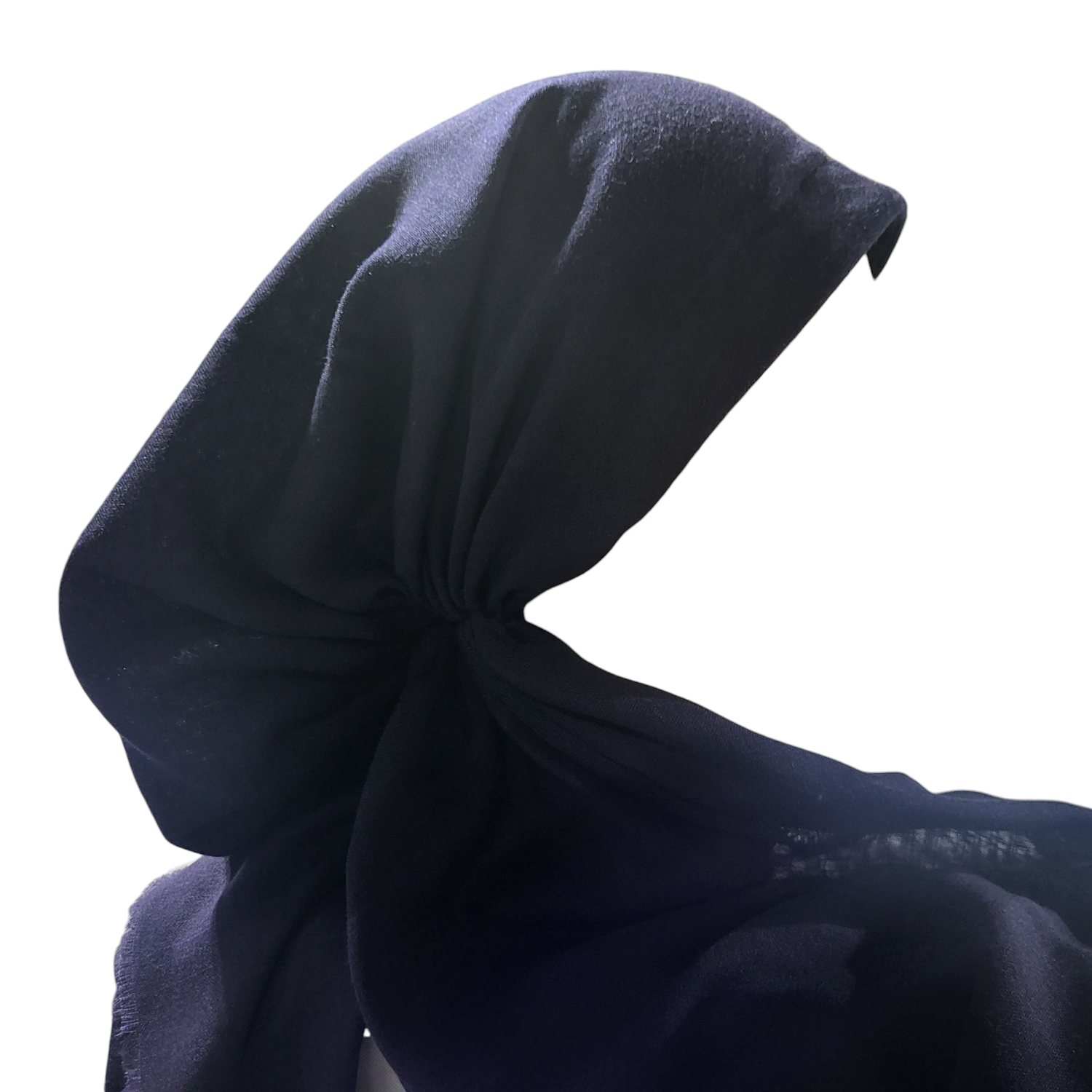 Shades of slight blue/purple -  shaded soft fringes pretied tichel