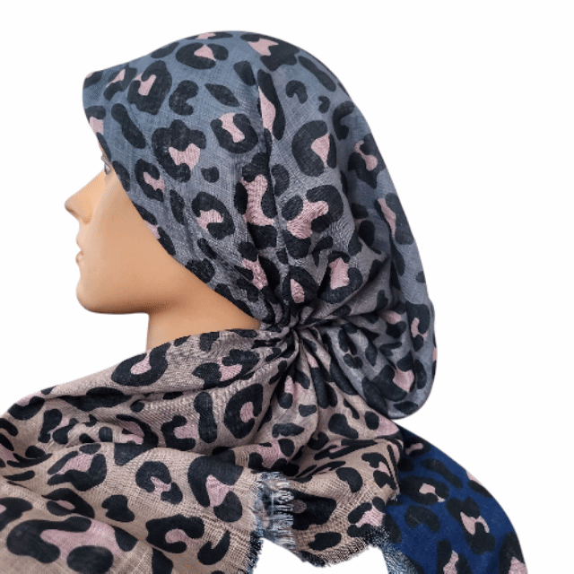 Assorted animal pattern - soft fringe pretied tichels