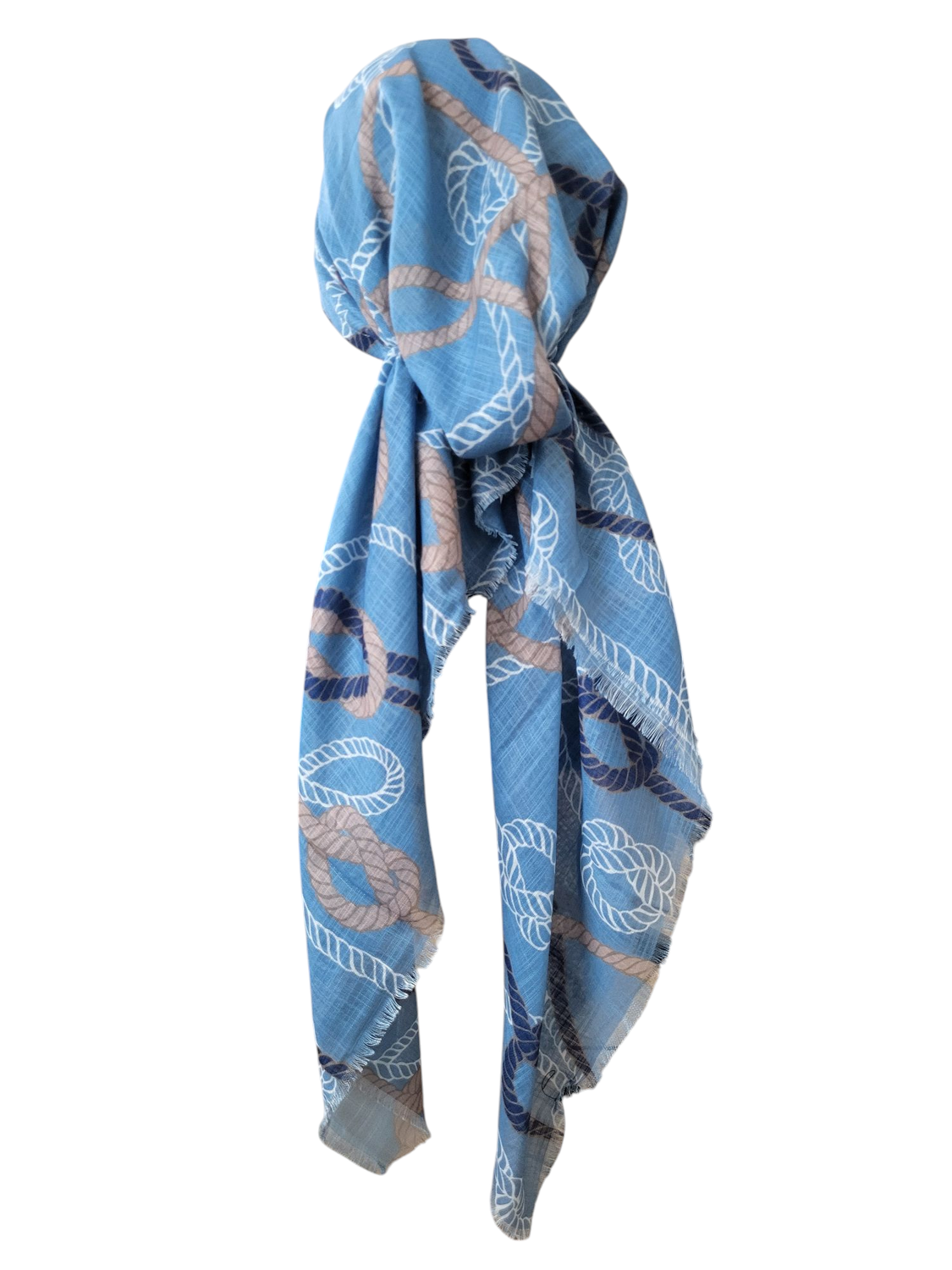 Denim ropes patterns - soft fringes pretied tichel