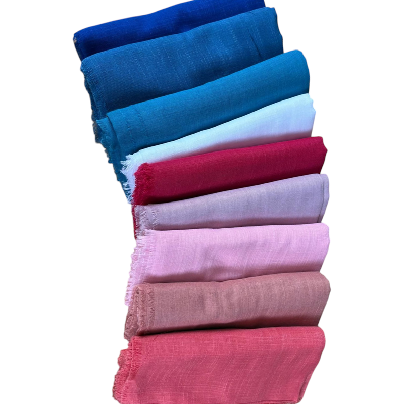 Solid soft fringed tichels - In amazing colors