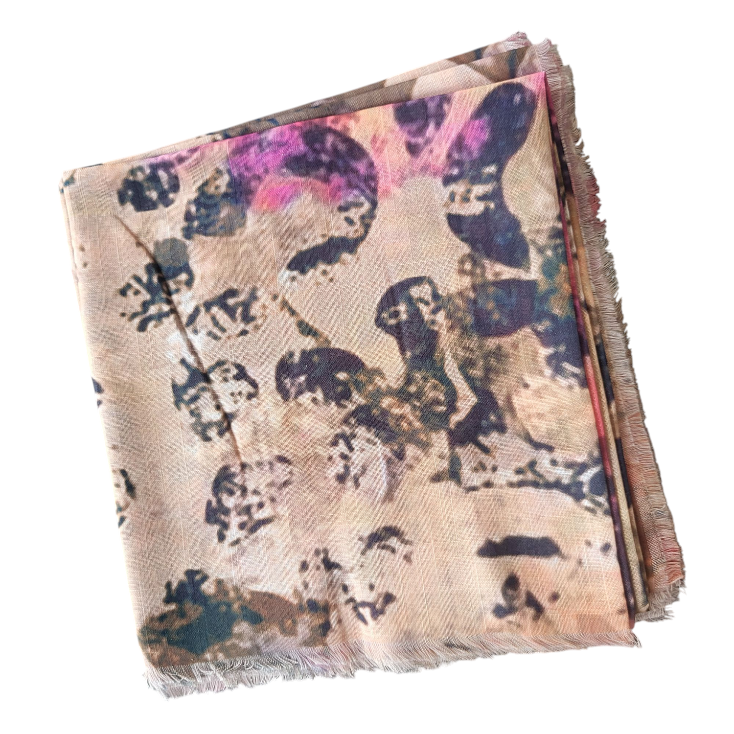 Tan - Spring colors soft fringes tichel