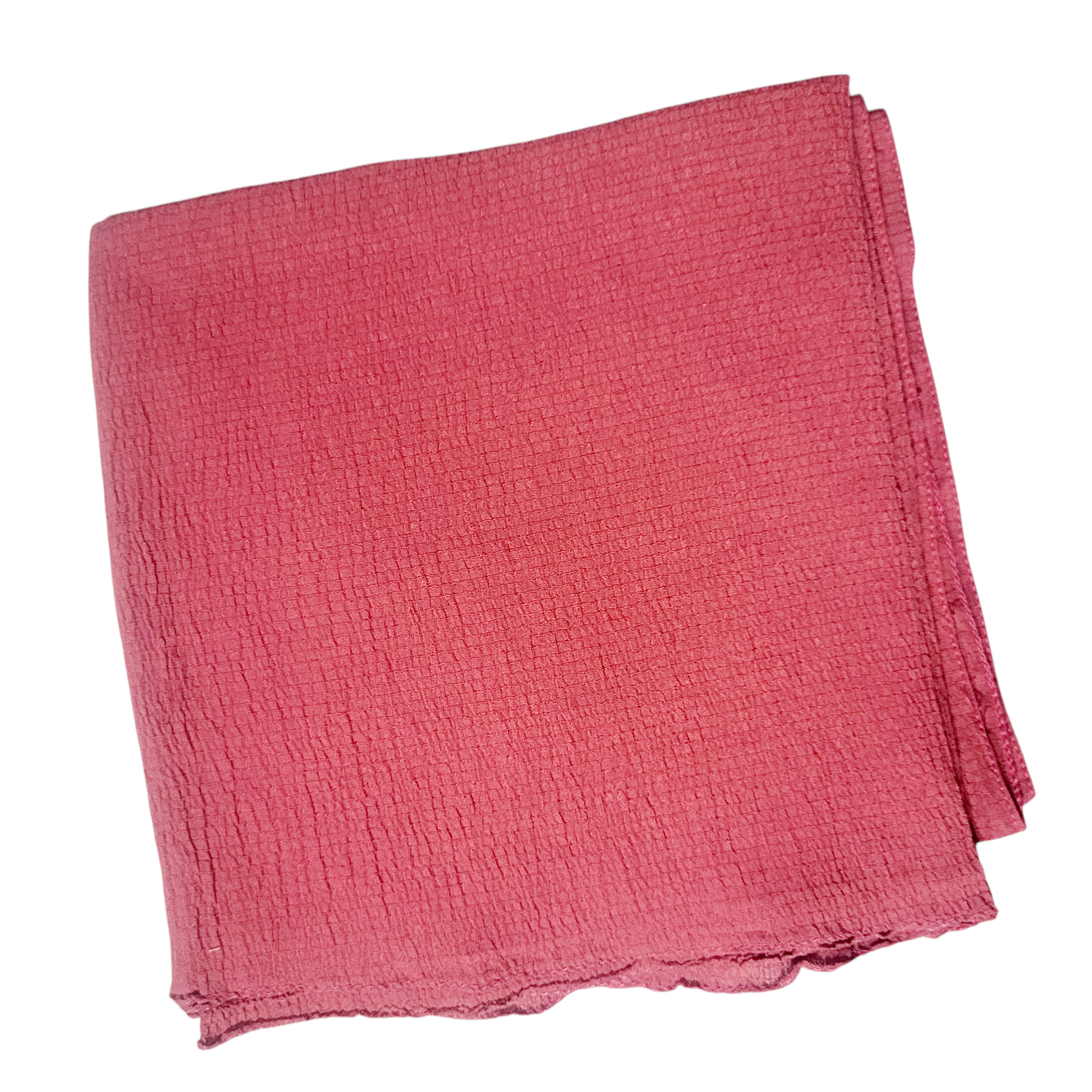 Dusty coral textured solid tichel