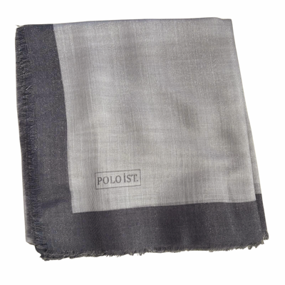 Solid/bordered - slightly glittery soft fringed tichel  - taupe