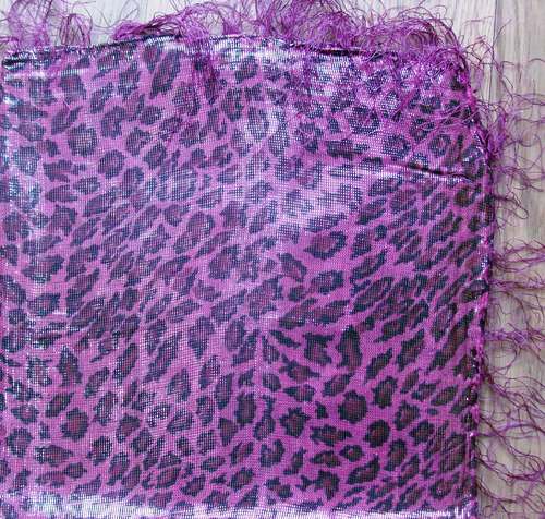 Pink shimmering animal print tichel