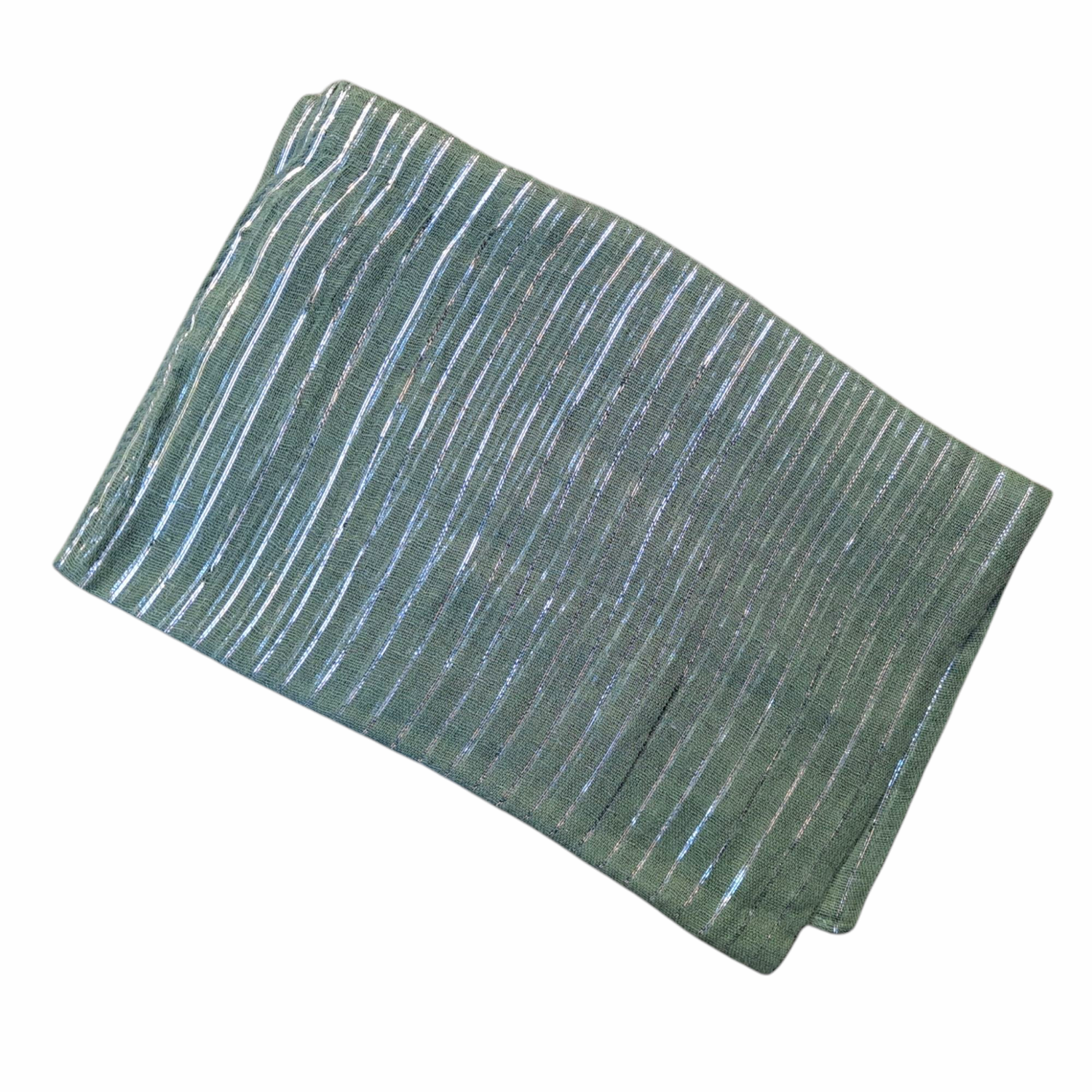 Olive green lurex tichel