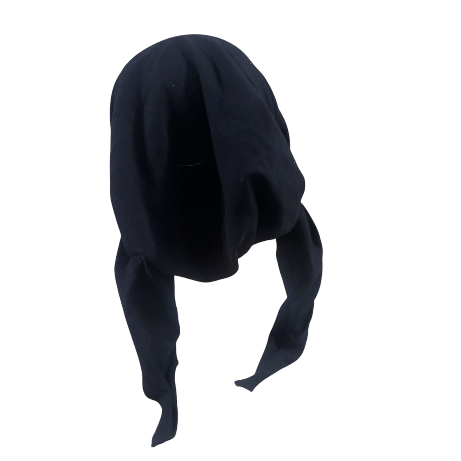 Small Black pre tied tichel w/small stones- W/band sewn in 